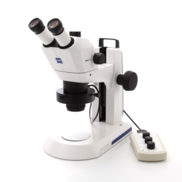 ZEISS Zoom-stereomikroskop Stemi 305; trino; Greenough; w.d.110mm; 16x/14; ZOOM 5:1; 0,8-8,0; 2,0x fastsättningslins, VisiLED ringljus