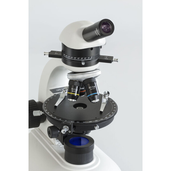 Kern Mikroskop OPE 118, POL, mono, achro, 40x-400x, reflekterat ljus, HAL, 20W