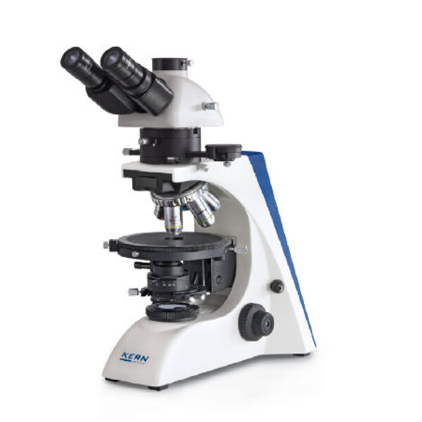 Kern Mikroskop OPM 181, POL, trino, Inf plan, 40x-400x, genomskinligt ljus, HAL, 20W