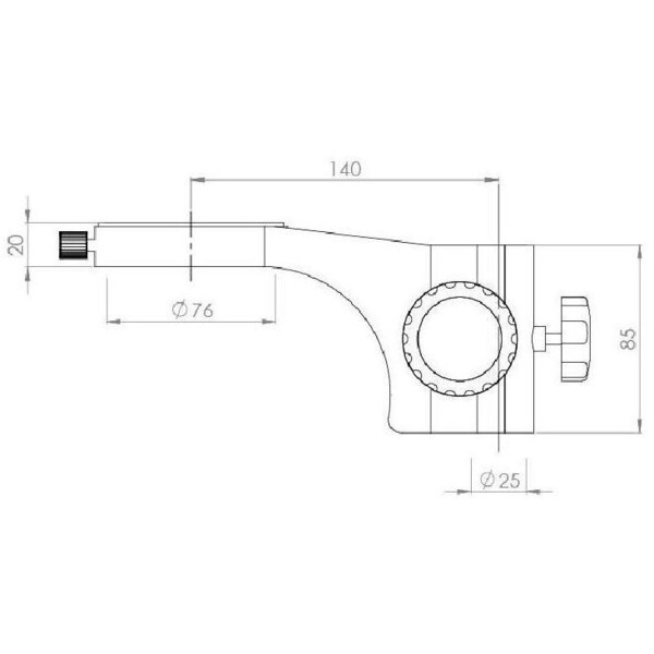 Kern Zoom-stereomikroskop OZM 912, bino, 7x-45x, HSWF 10x23 mm, Stativ, enkel arm (430 mm x 385 mm) m. bordsskiva, Ringlampor LED 4,5 W
