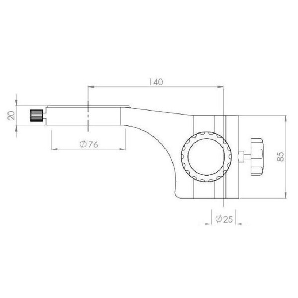 Kern Zoom-stereomikroskop OZM 913, trino, 7x-45x, HSWF 10x23 mm, Stativ, enkel arm (515 mm x 614 mm) m. bordsskiva, Ringlampor LED 4,5 W