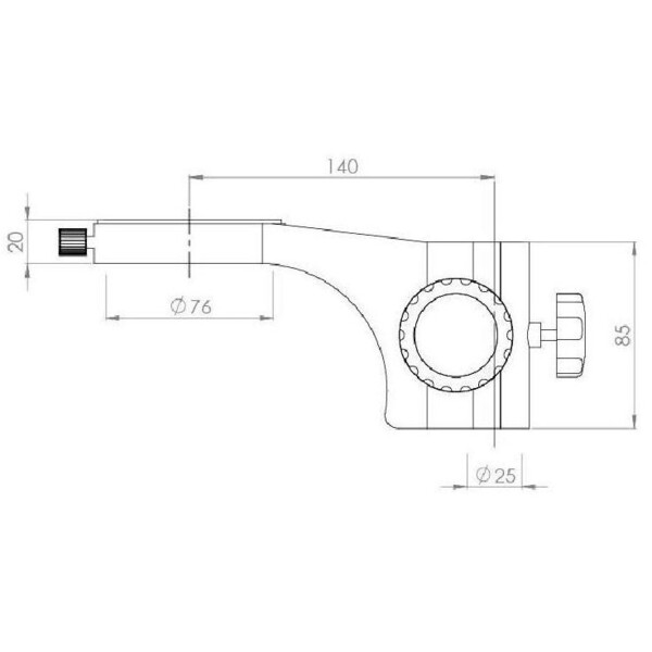 Kern Zoom-stereomikroskop OZM 933, trino, 7-45x, HSWF 10x23 mm, stativ, dubbelarm, 614x545 mm, m. bordsskiva, ringljus LED 4,5 W