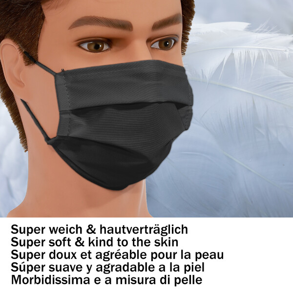 Masketo Mun- och näsmask i svart polyester för barn