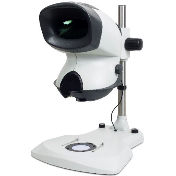 Vision Engineering Zoom-stereomikroskop Mantis Elite TS, ME-TS, huvud, Transmitterat ljus, LED, Pelarstativ, med 2x revolver, Objektiv 2-20x, utan objektiv