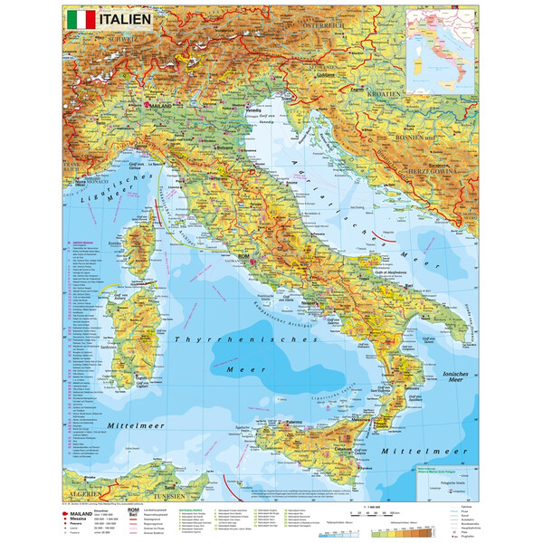 Stiefel Karta Italien