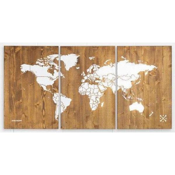 Miss Wood Världskarta Woody Map Wooden 120x60