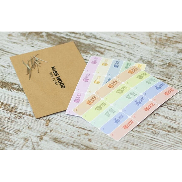 Miss Wood Regionkarta Woody Map Natural Paris XL White