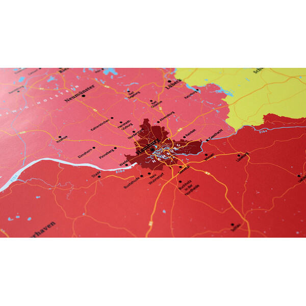 Marmota Maps Karta Deutschland politisch (70x100)