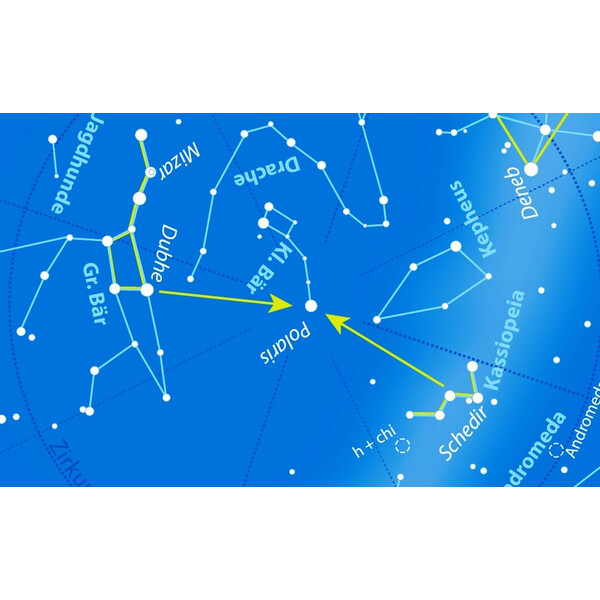 Oculum Verlag Stjärnkarta Drehbare Himmelskarte Sterne und Planeten 30cm