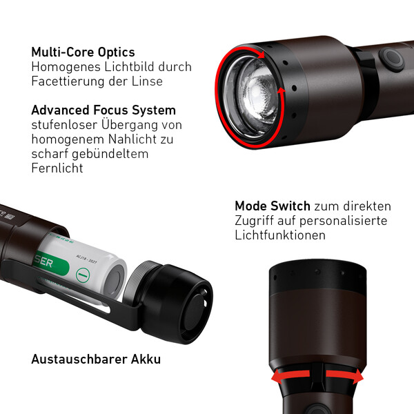 LED LENSER Ficklampa P6R-signatur