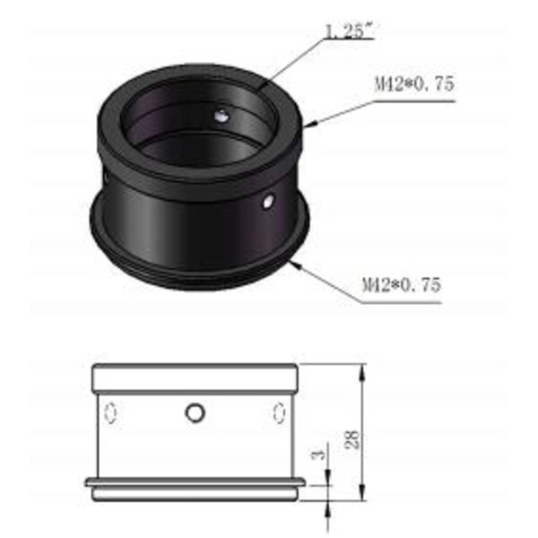 ZWO Adapter T2/1,25