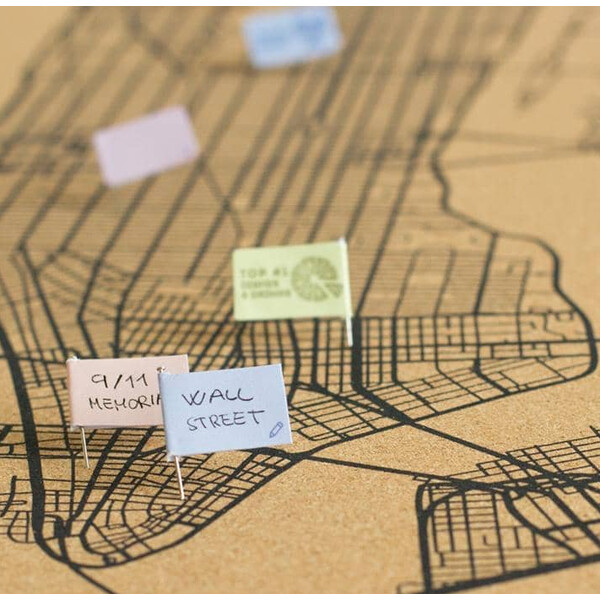 Miss Wood Regionkarta Woody Map Natural New York L Black
