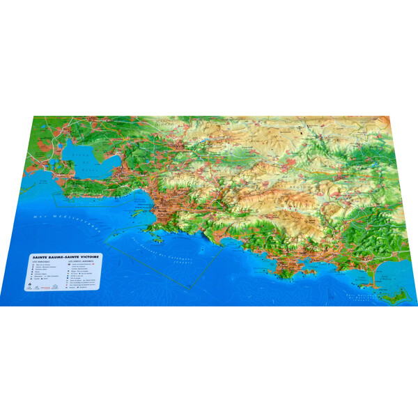 3Dmap Regionkarta Sainte-Victoire et Sainte-Baume