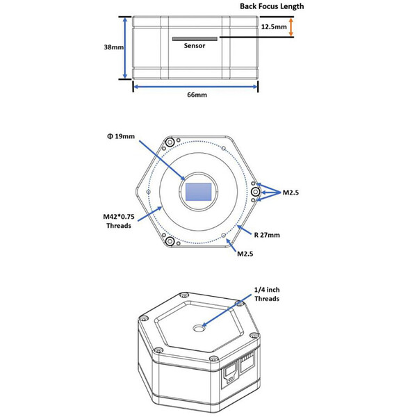 TS Optics Kamera TS178M USB3.0 Mono