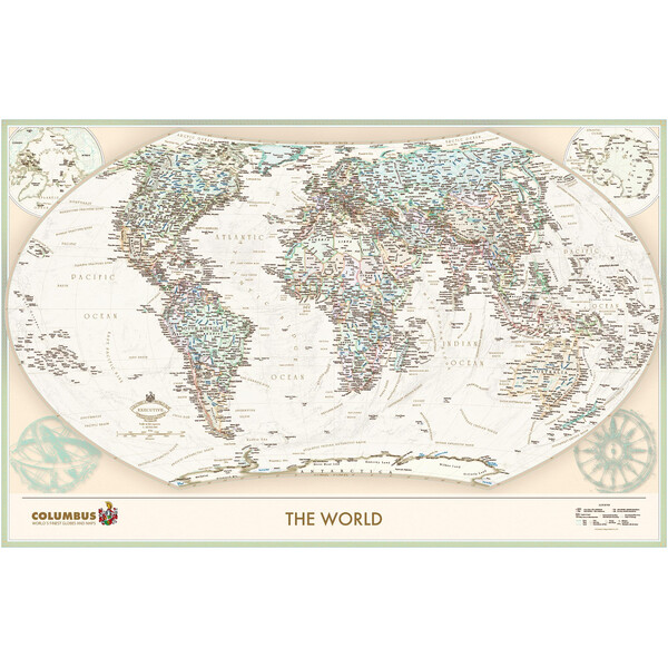 Columbus Världskarta The World Executive (100x65)