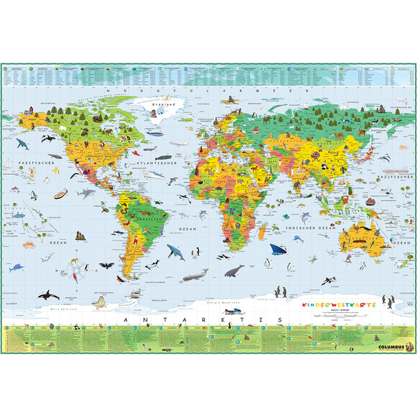 Columbus Barnkarta Terra (100x70)