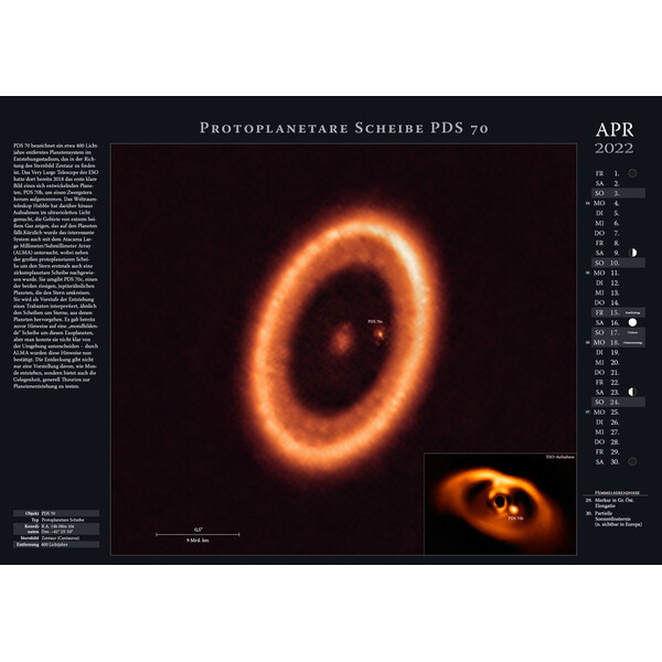 Astronomie-Verlag Weltraum-Kalender 2022