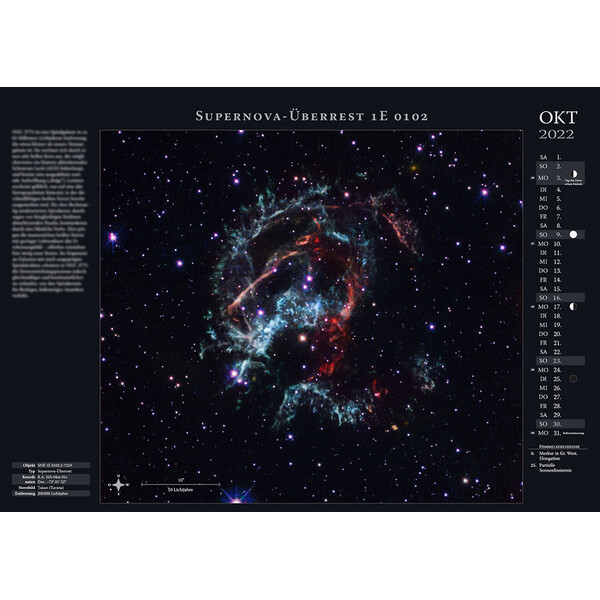 Astronomie-Verlag Weltraum-Kalender 2022