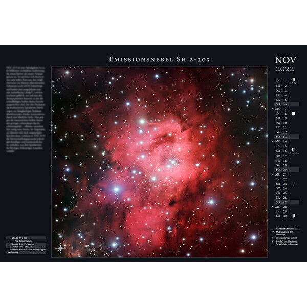 Astronomie-Verlag Weltraum-Kalender 2022