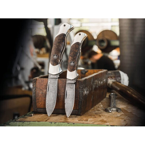 Böker Knivar Scout Spearpoint Burl Björk Damaskus