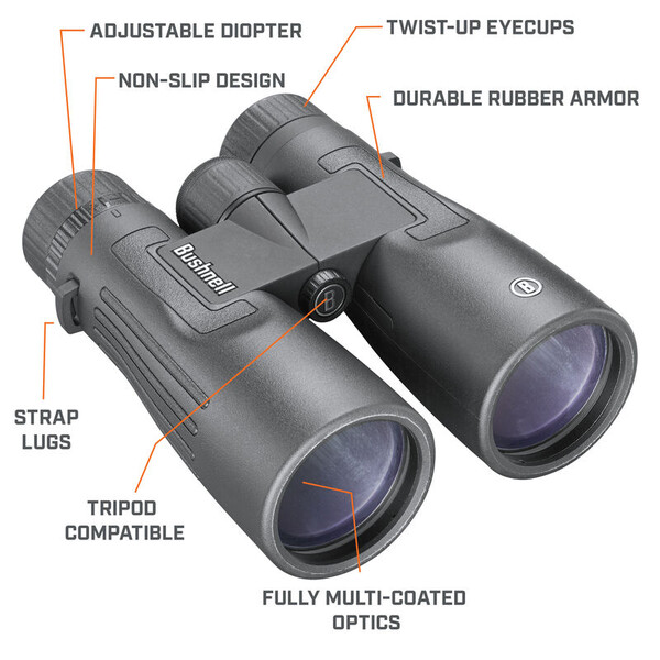 Bushnell Kikare Legend 12x50 takprisma, svart, FMC