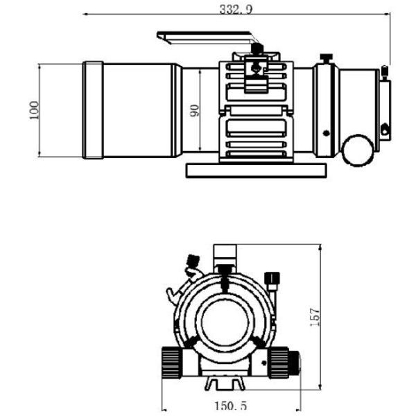 TS Optics Apokromatisk refraktor AP 76/418