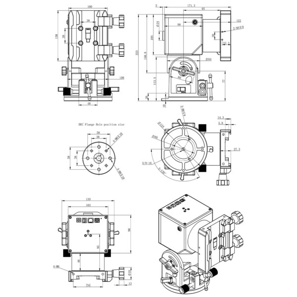 ZWO AM5 Harmonic ekvatoriell montering + stativ i Carbon