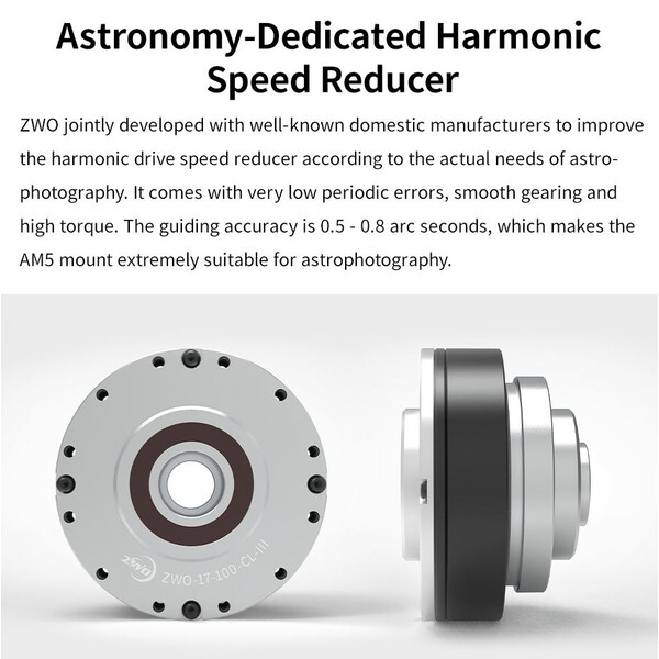 ZWO Montering AM5 harmonic drive equatorial mount + carbon tripod