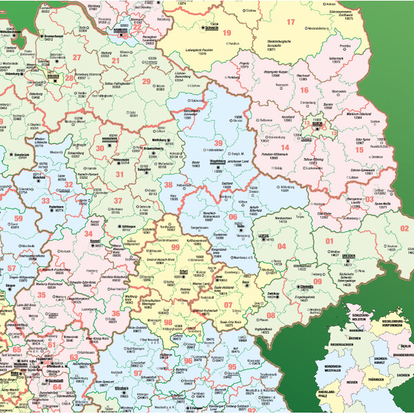 Kastanea Skrivunderlägg Deutschland mit Gebietsplaner
