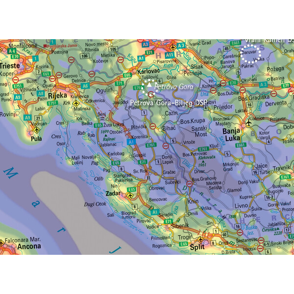 Oculum Verlag Kontinentkarta Sky Quality Map Europe