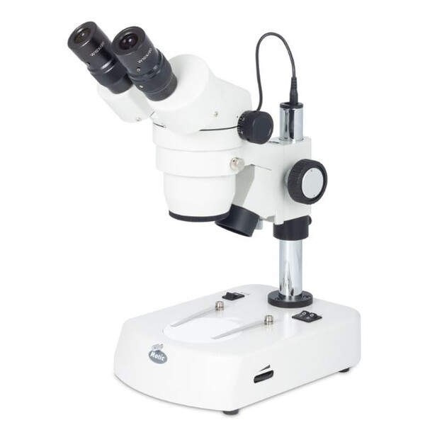 Motic Zoom-stereomikroskop SMZ140-N2LED, bino, 10x/20, Al/Dl, 3W LED