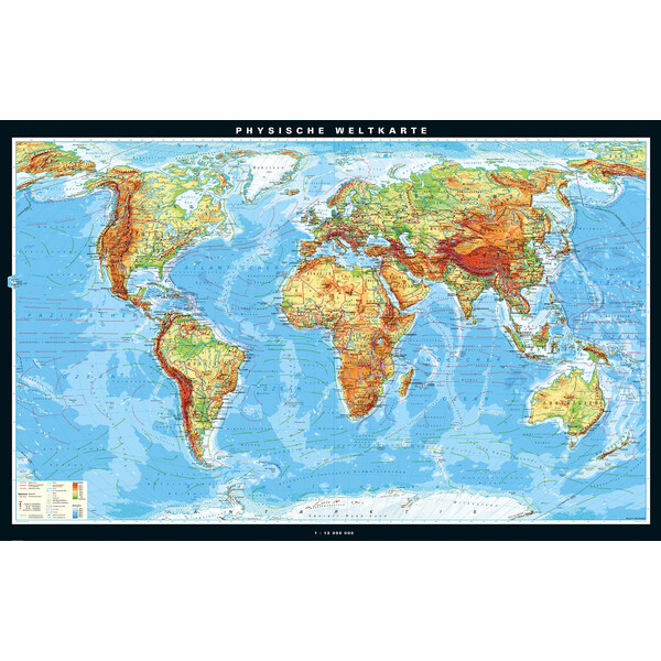 PONS Världskarta Die Erde physisch (267 x 168 cm)