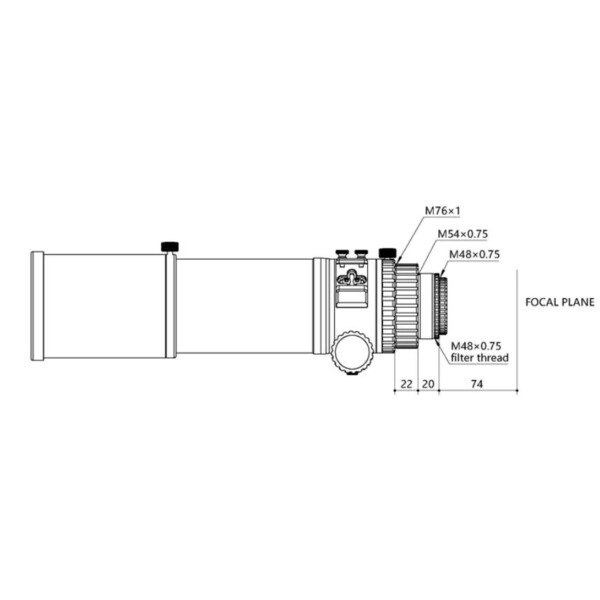 OPT Apokromatisk refraktor Radian AP 75/405 Petzval OTA