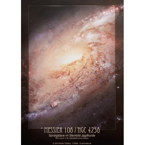 AstroMedia Poster Spiralgalax Messier 106