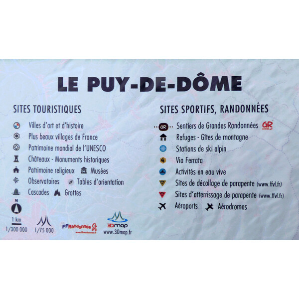 3Dmap Regionkarta Le Puy de Dôme