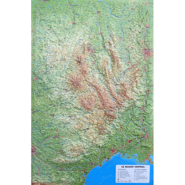 3Dmap Regionkarta Le Massif Central