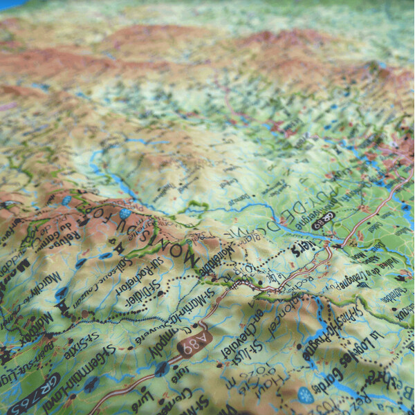 3Dmap Regionkarta Le Massif Central