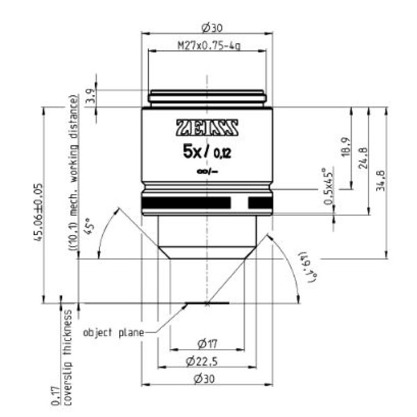 ZEISS Objektiv A-Plan 5x/0,12 M27