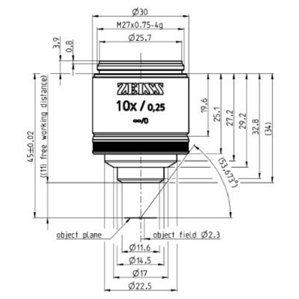 ZEISS Objektiv EC Epiplan 10x/0,25 M27