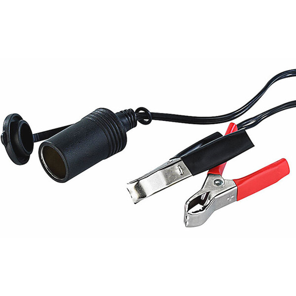 TS Optics Strömkabel kontakt för bilens elsystem/krokodilklämmor 12V 8A