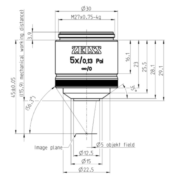 ZEISS Objektiv EC Epiplan-Neofluar, POL,  5x/0,13; wd=15,8mm