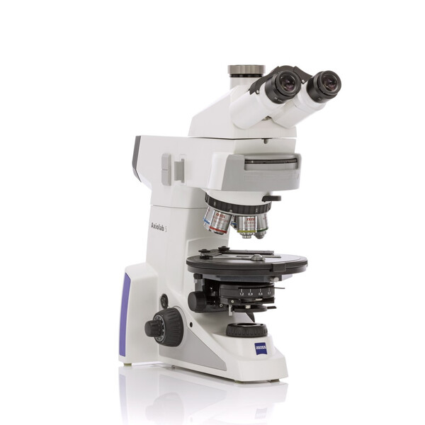 ZEISS Mikroskop Axiolab 5 Pol, trino, infinity, plan, neofl, 5x, 10x, 20x, 40x, 10x/23, Dl, LED, 10W, 5xH Polkodad, inkl. lambdakomp, trådkors och objektguide