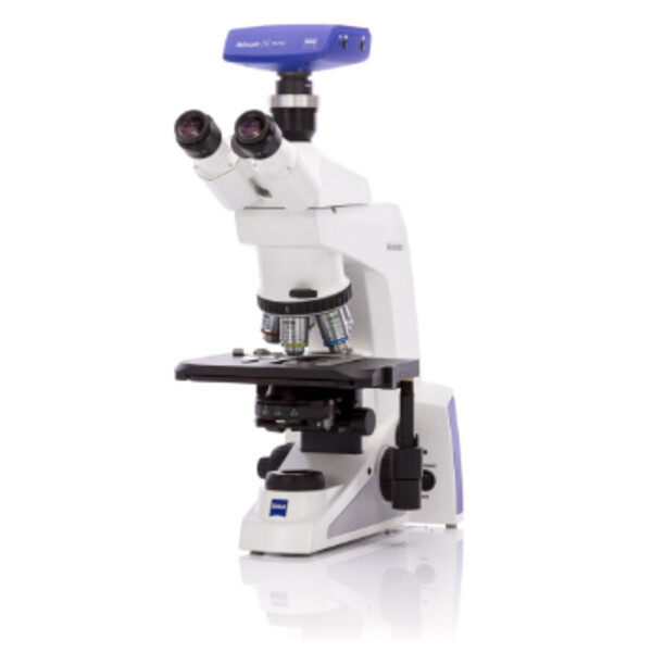 ZEISS -mikroskop , Axiolab 5 för LED-infallsljus fluorescens, trino, 10x/22, oändlighet, plan, 5x, 10x, 40x, 100x, DL, 10W, inkl. kamera