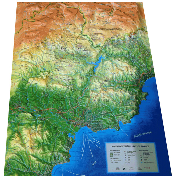 3Dmap Regionkarta Massif de l'Estérel et du Pays de Fayence