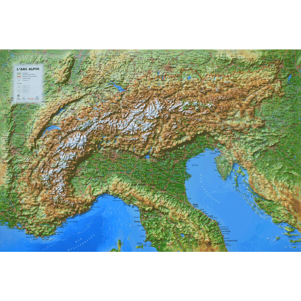 3Dmap Regionkarta Massif de L'Arc Alpin