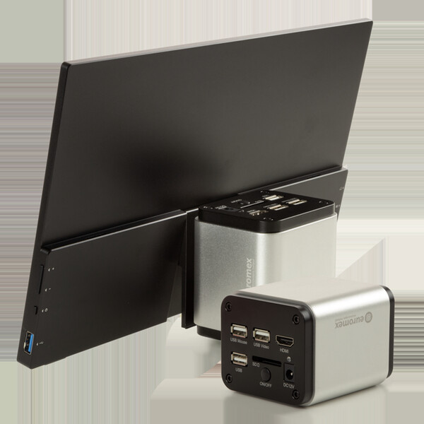 Euromex Kamera VC.3039-HDS, färg, 1/2,8", 1,45 µm, 60/30 fps, 8 MP, HDMI/USB, 13-tums HD-skärm