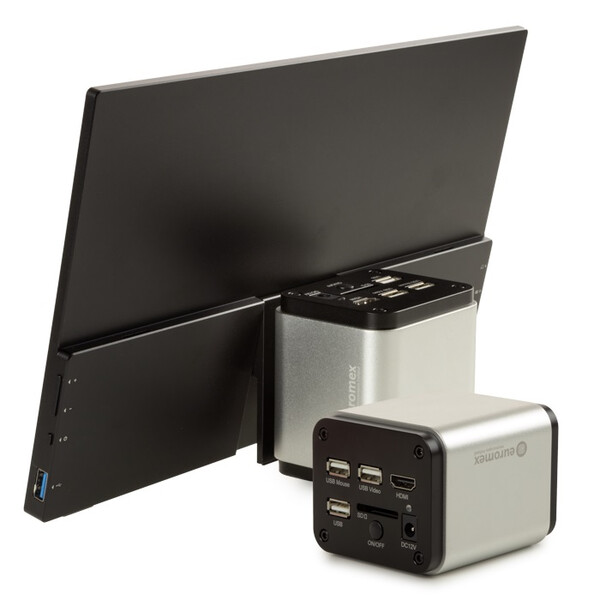 Euromex Kamera VC.3039-HDS, färg, 1/2,8", 1,45 µm, 60/30 fps, 8 MP, HDMI/USB, 13-tums HD-skärm