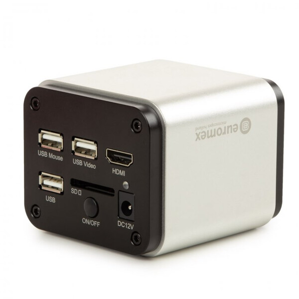 Euromex Kamera VC.3039-HDS, färg, 1/2,8", 1,45 µm, 60/30 fps, 8 MP, HDMI/USB, 13-tums HD-skärm