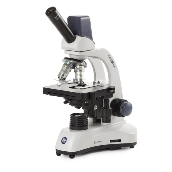 Euromex Mikroskop EC.1155, mono, digital, 40x-1000x, DL, LED, 10x/18 mm, Korsbord, 5 MP