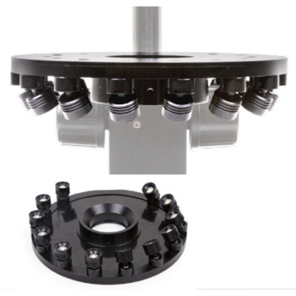Euromex Ringlampa MZ.4735, 12x LED 1W, vinkeljusterbar